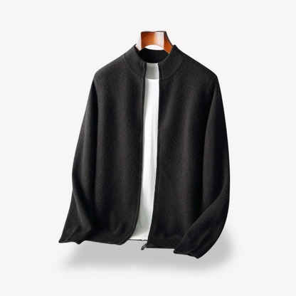 VogeLuxe | Men’s Minimalist Zip Knit Cardigan