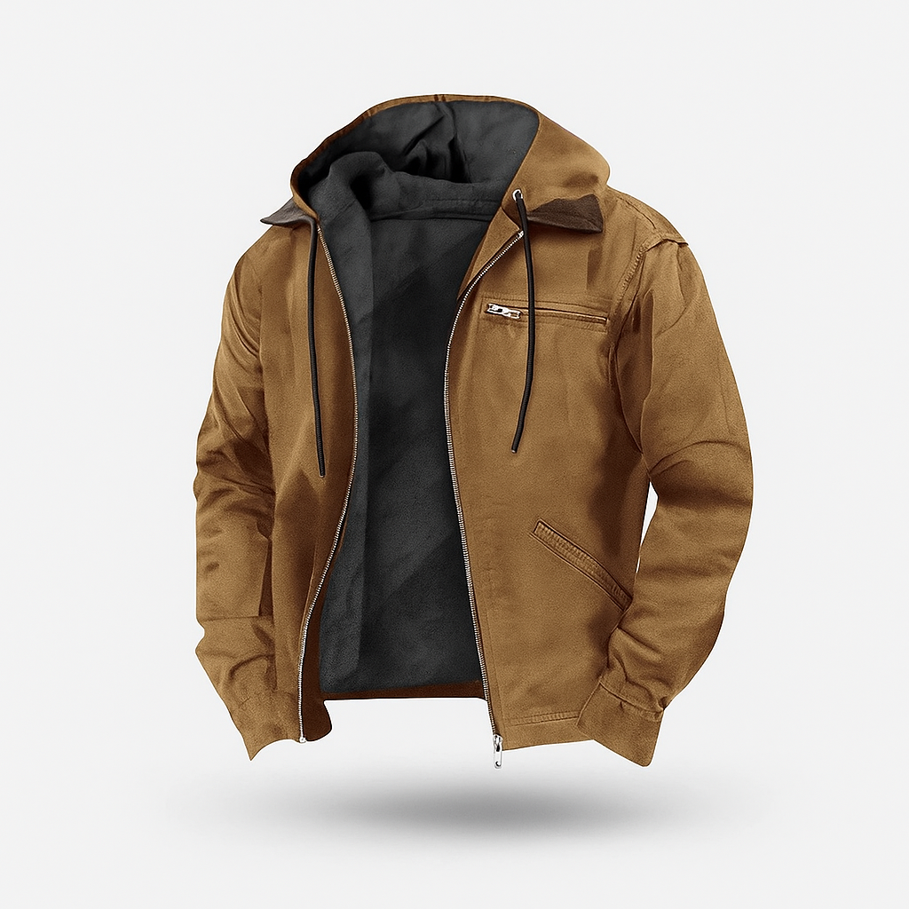 VogeLuxe | Men’s Heavy Duty Hooded Utility Jacket