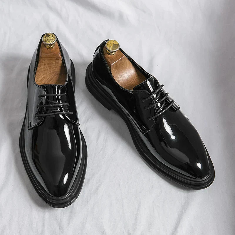 Classic Men's Leather Tie Shoes - VogeLuxe