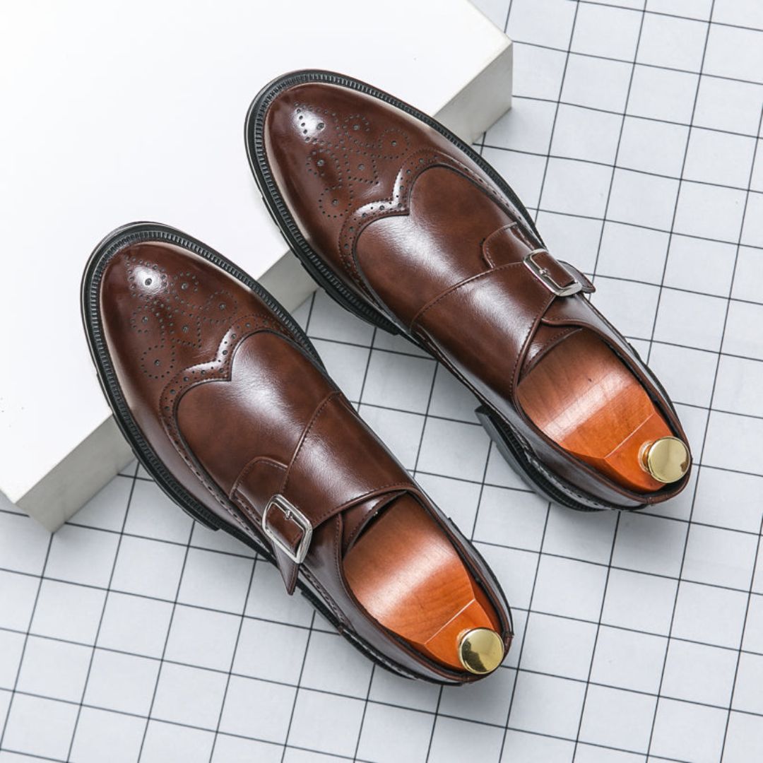 Classic Leather Wingtip Oxford Shoes