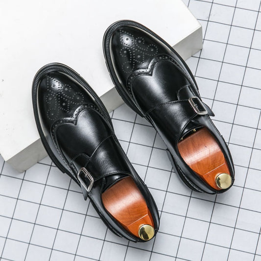 Classic Leather Wingtip Oxford Shoes - VogeLuxe