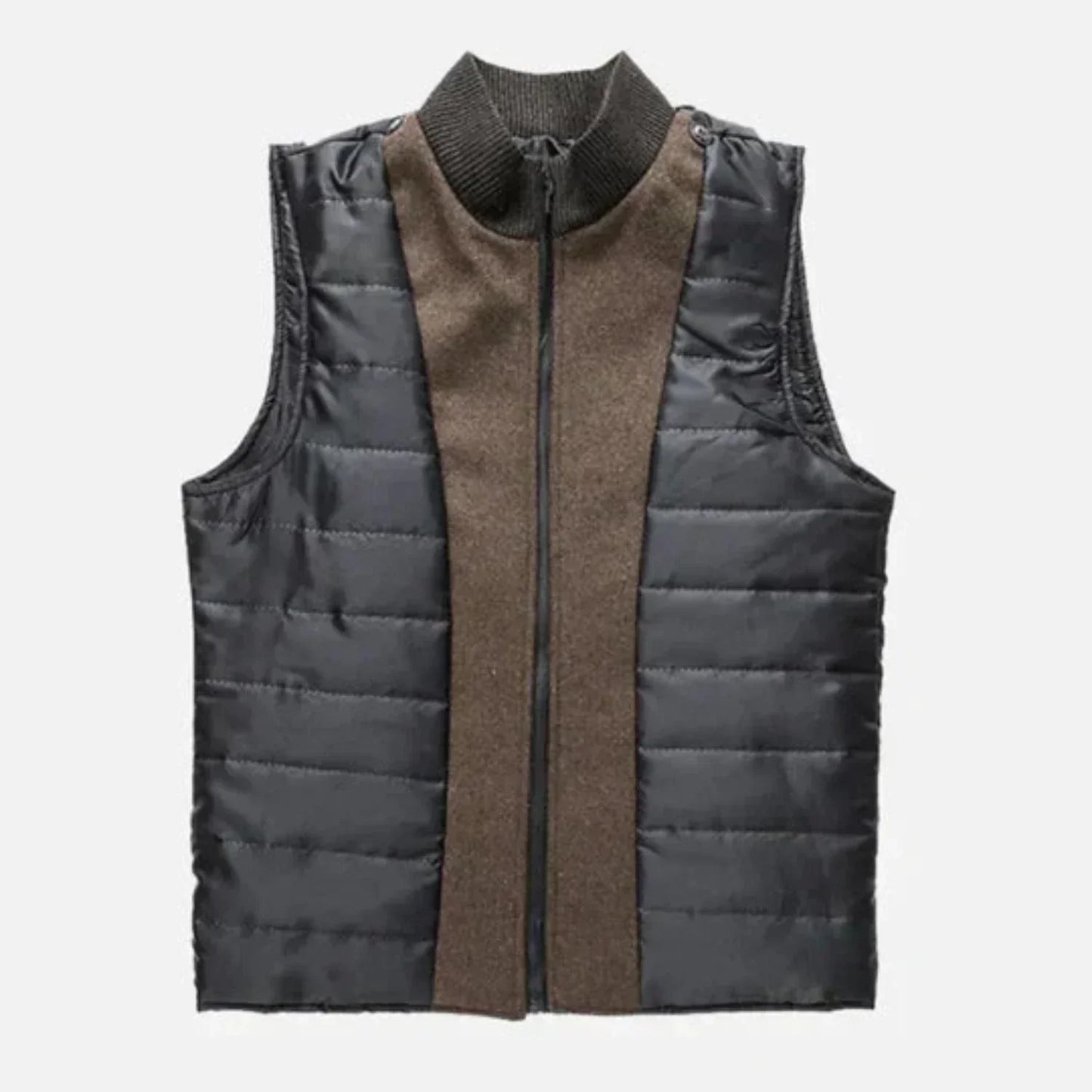 VogeLuxe | Men’s Tailored Wool Overcoat with Quilted Insert