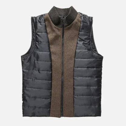 VogeLuxe | Men’s Tailored Wool Overcoat with Quilted Insert