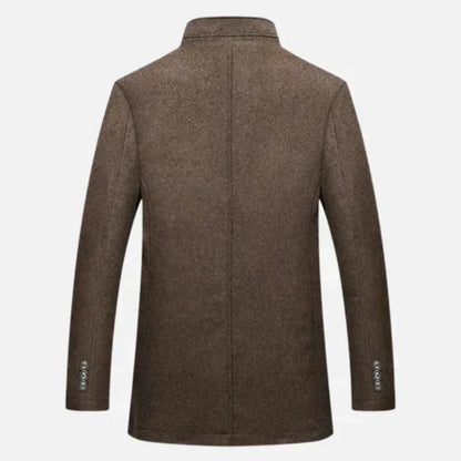 VogeLuxe | Men’s Tailored Wool Overcoat with Quilted Insert