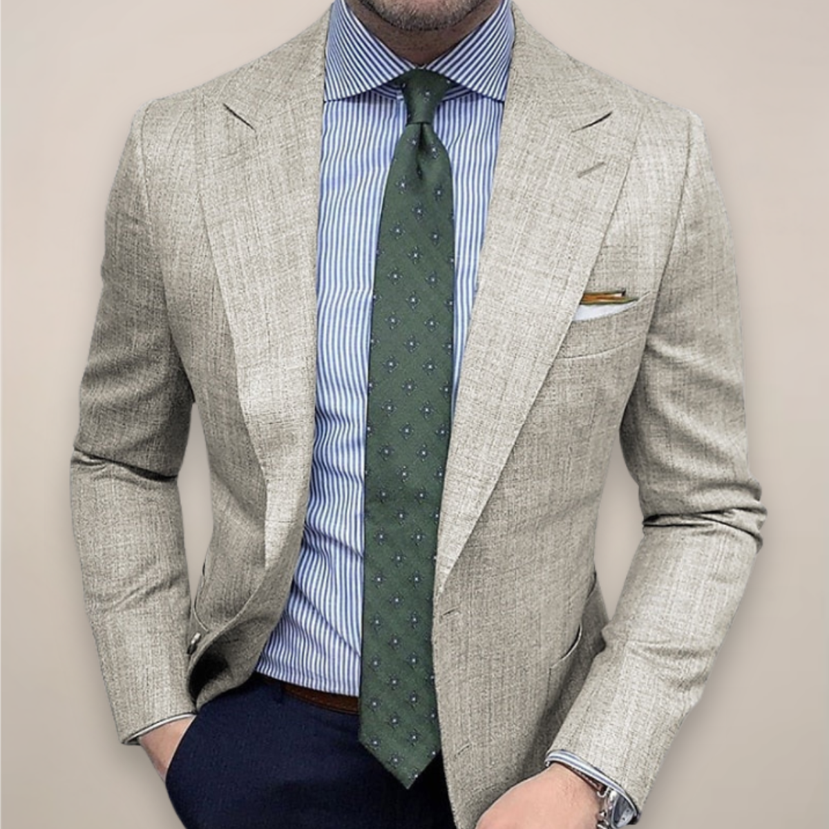 Tailored Fit Men's Slim Blazer - VogeLuxe