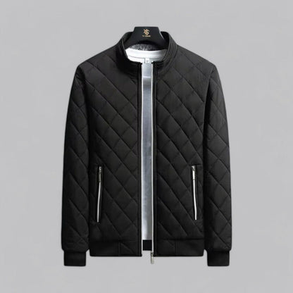 VogeLuxe | Men’s Quilted Zip-Up Bomber Jacket