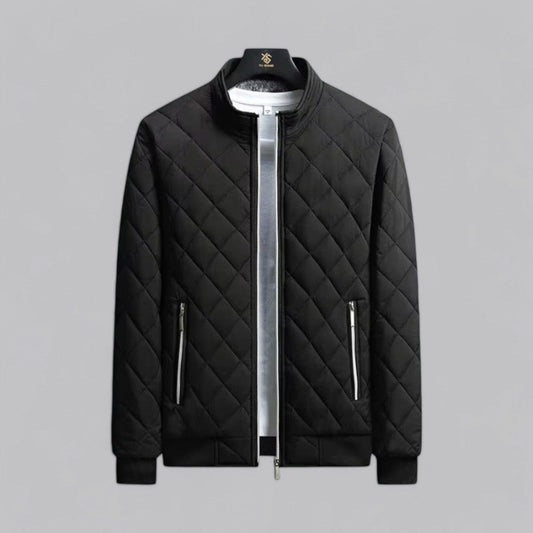 VogeLuxe | Men’s Quilted Zip-Up Bomber Jacket