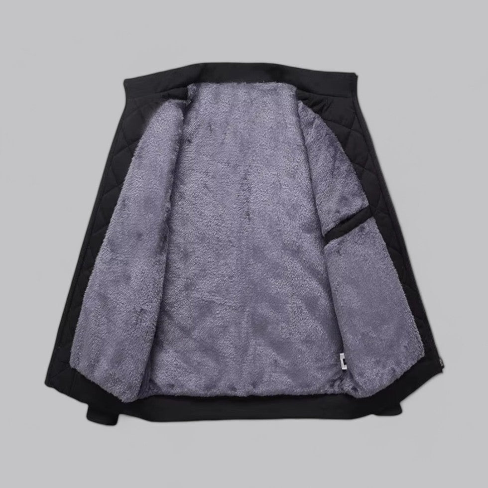 VogeLuxe | Men’s Quilted Zip-Up Bomber Jacket