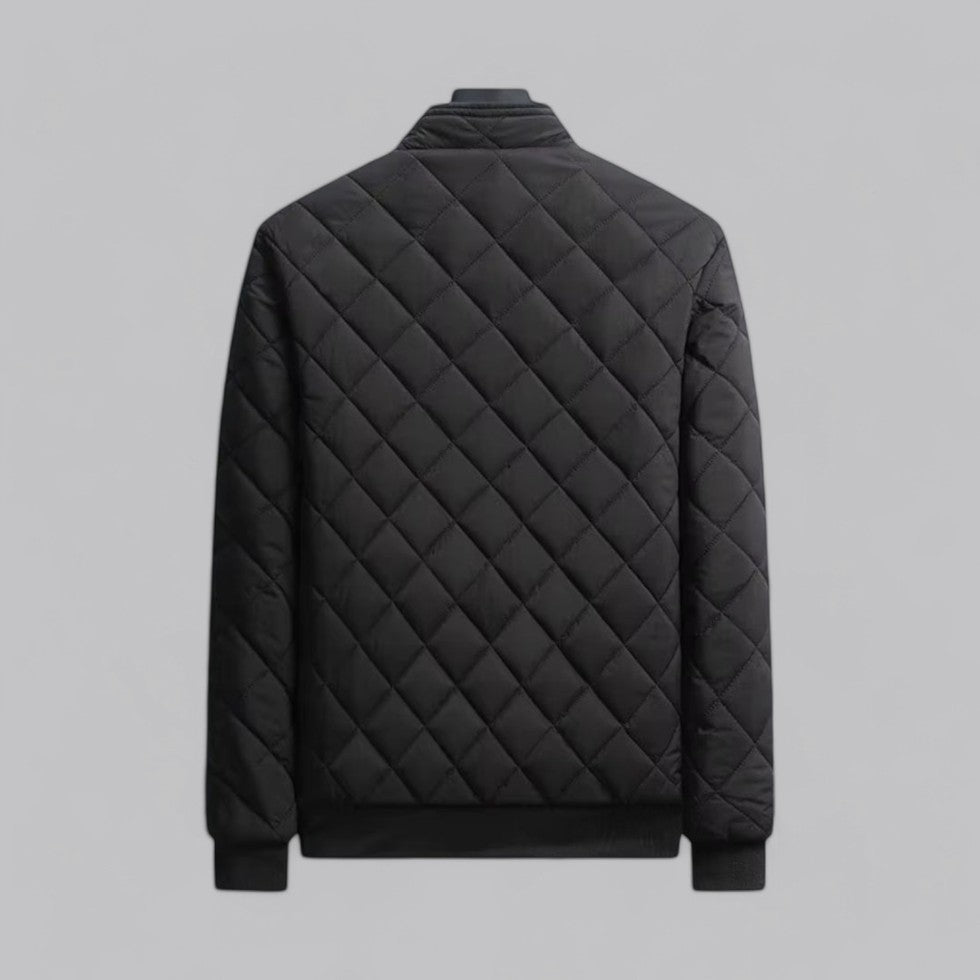 VogeLuxe | Men’s Quilted Zip-Up Bomber Jacket