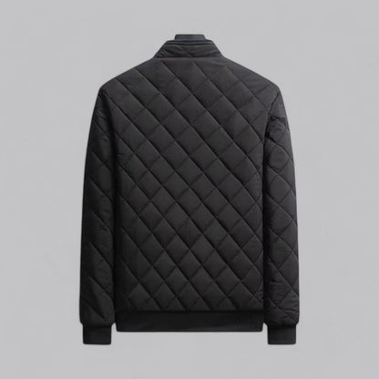 VogeLuxe | Men’s Quilted Zip-Up Bomber Jacket