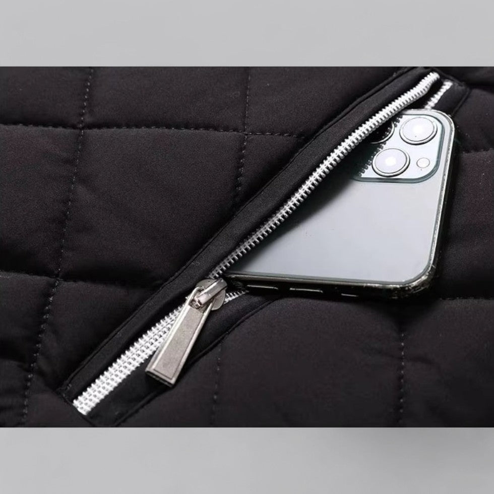 VogeLuxe | Men’s Quilted Zip-Up Bomber Jacket