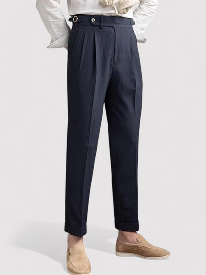 VogeLuxe | Men’s High-Waisted Pleated Trousers