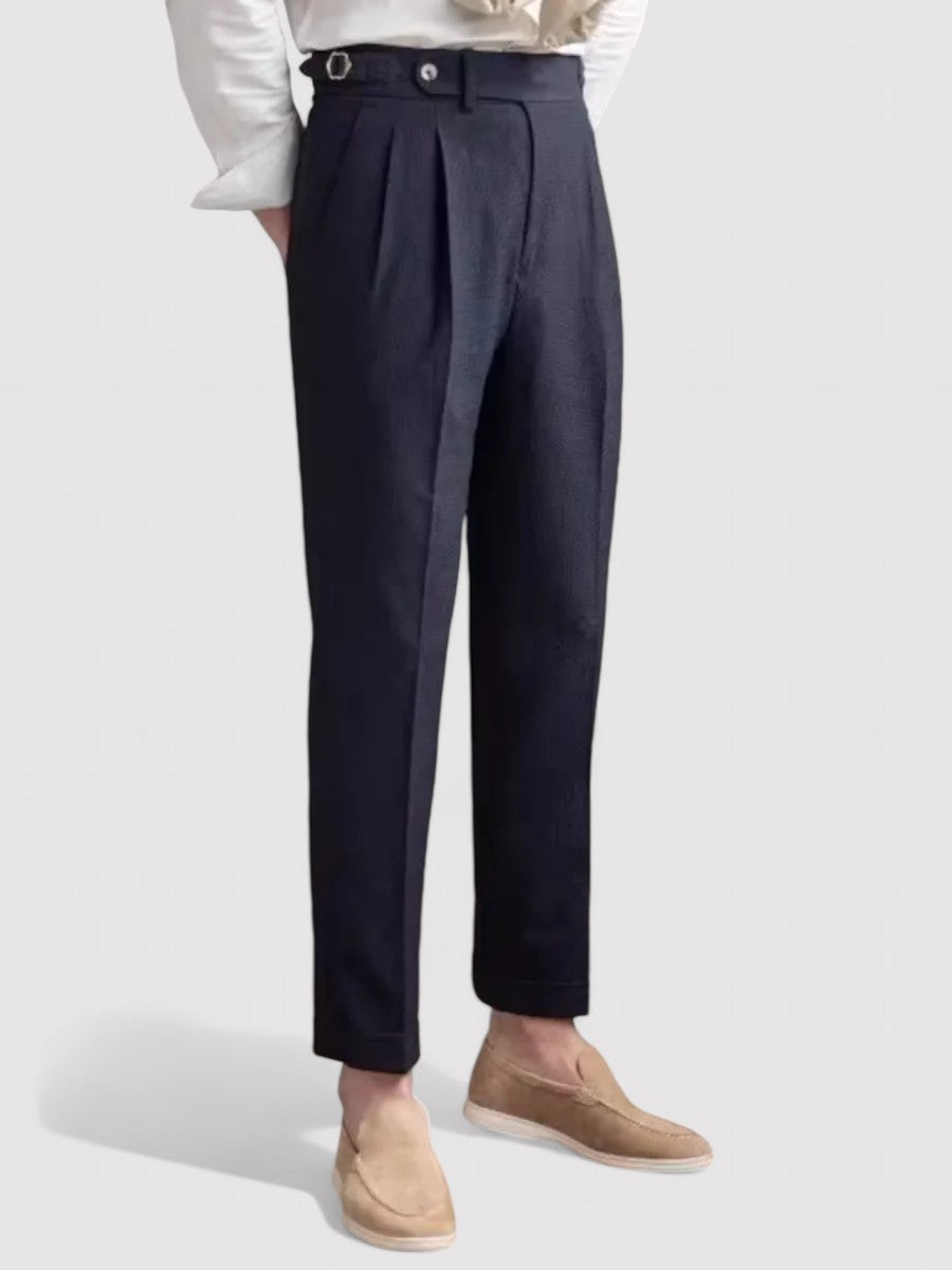 VogeLuxe | Men’s High-Waisted Pleated Trousers