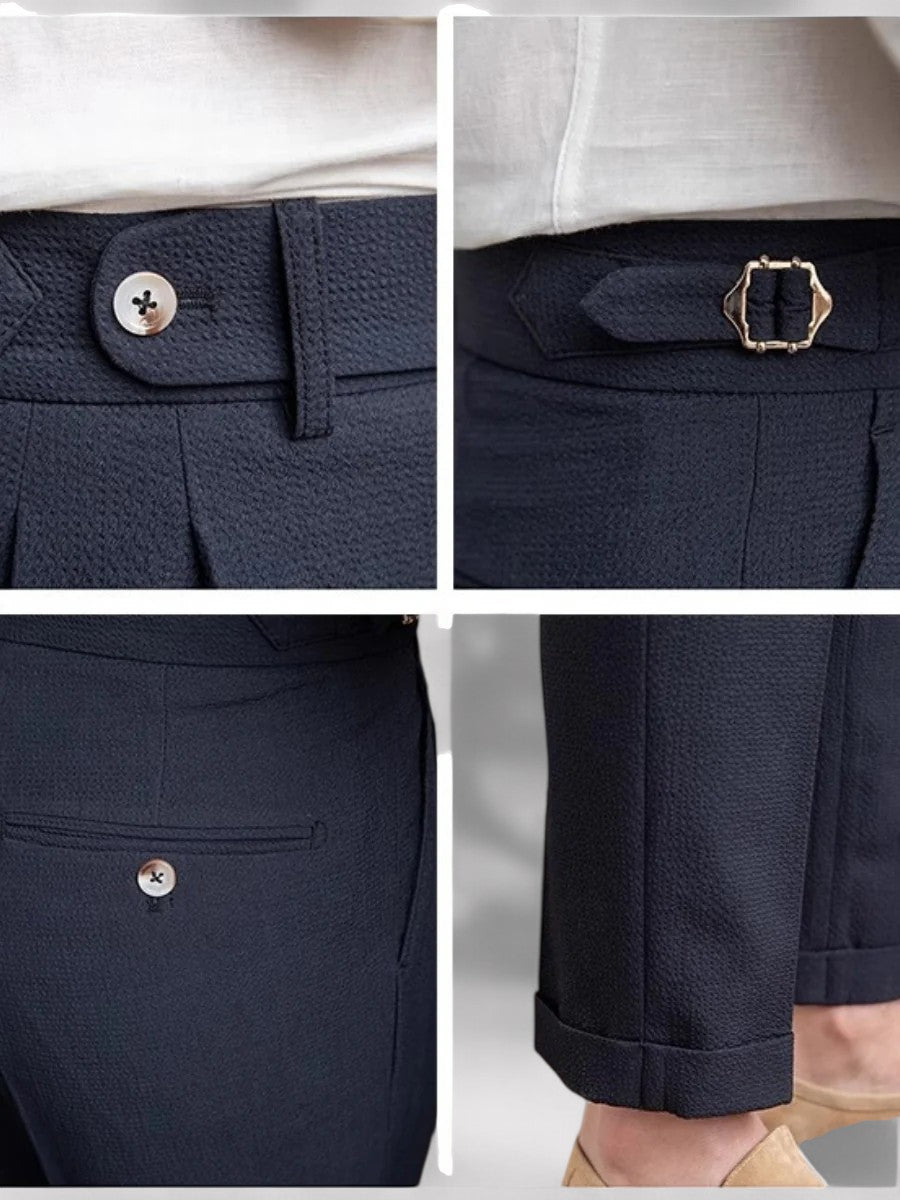 VogeLuxe | Men’s High-Waisted Pleated Trousers