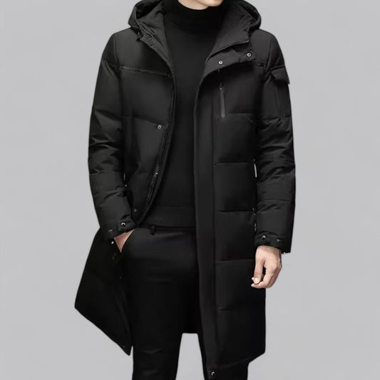 VogeLuxe | Men’s Long Hooded Puffer Coat