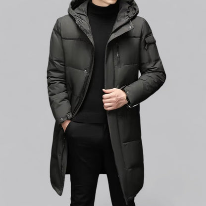 VogeLuxe | Men’s Long Hooded Puffer Coat