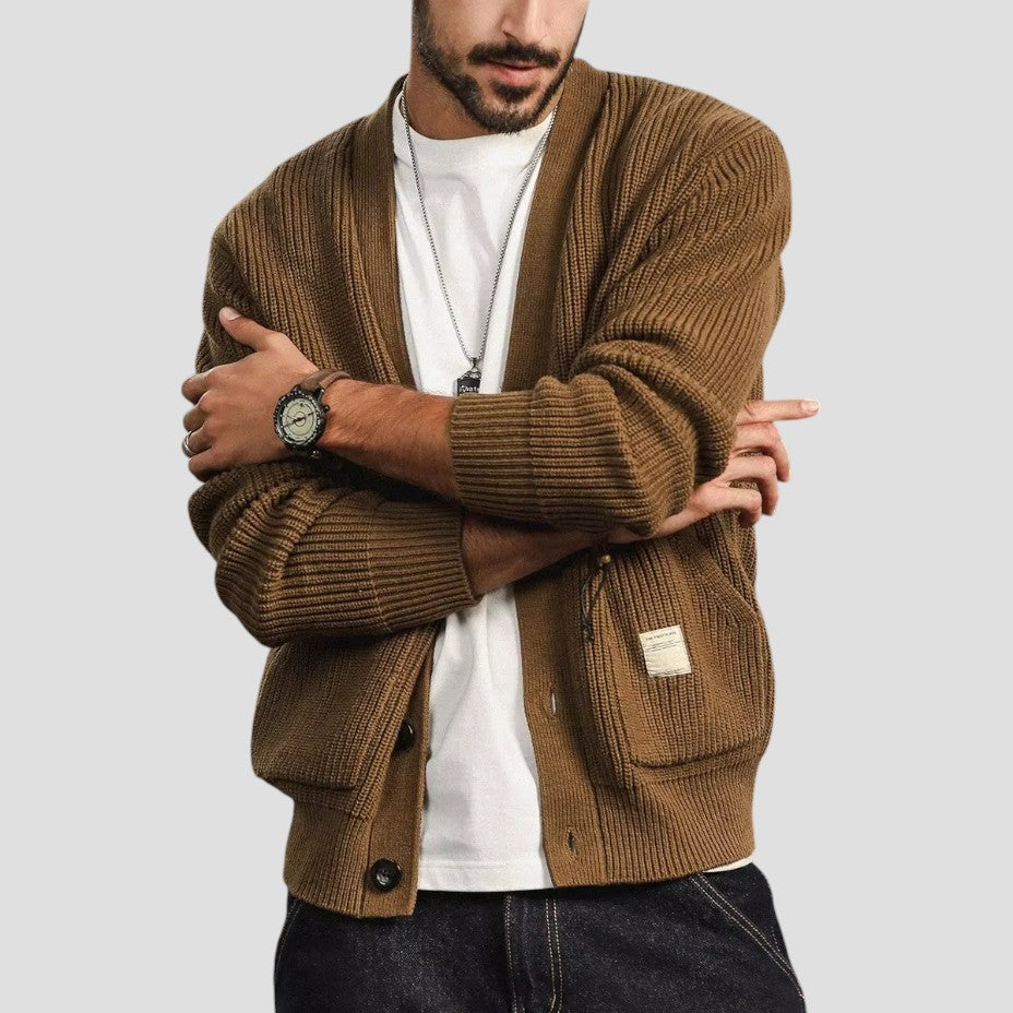 Merino Wool Cardigan For Men