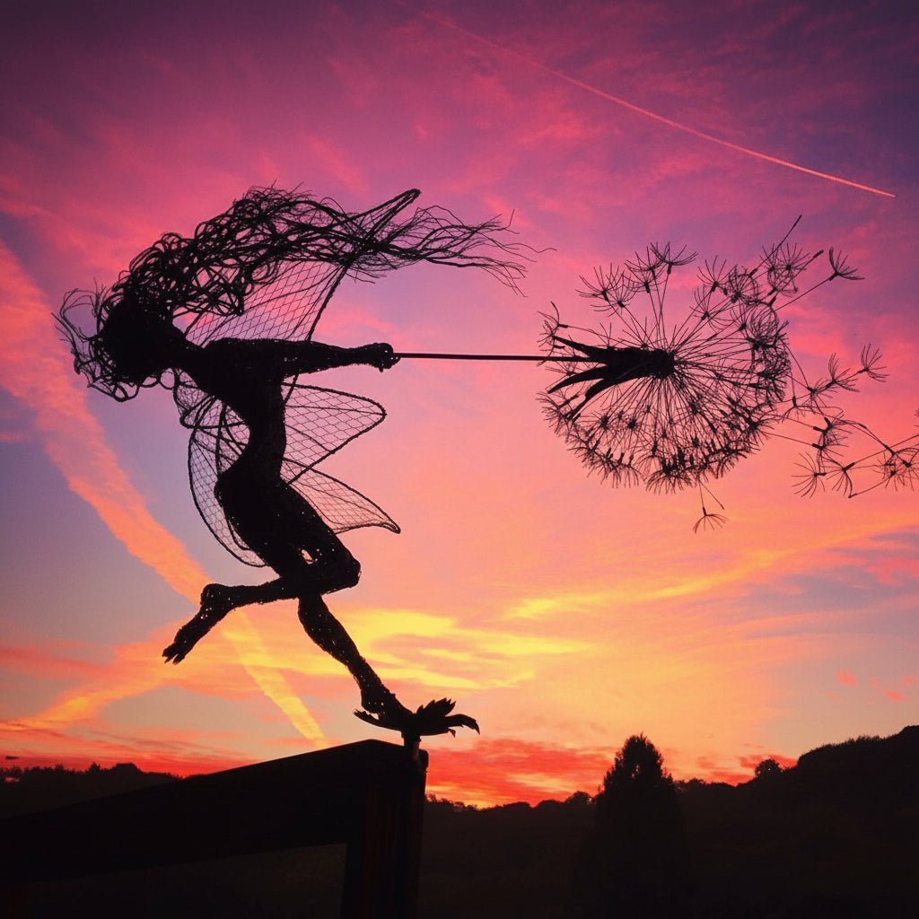 Outdoor Metal Fairy Garden Decoration Yard Stake