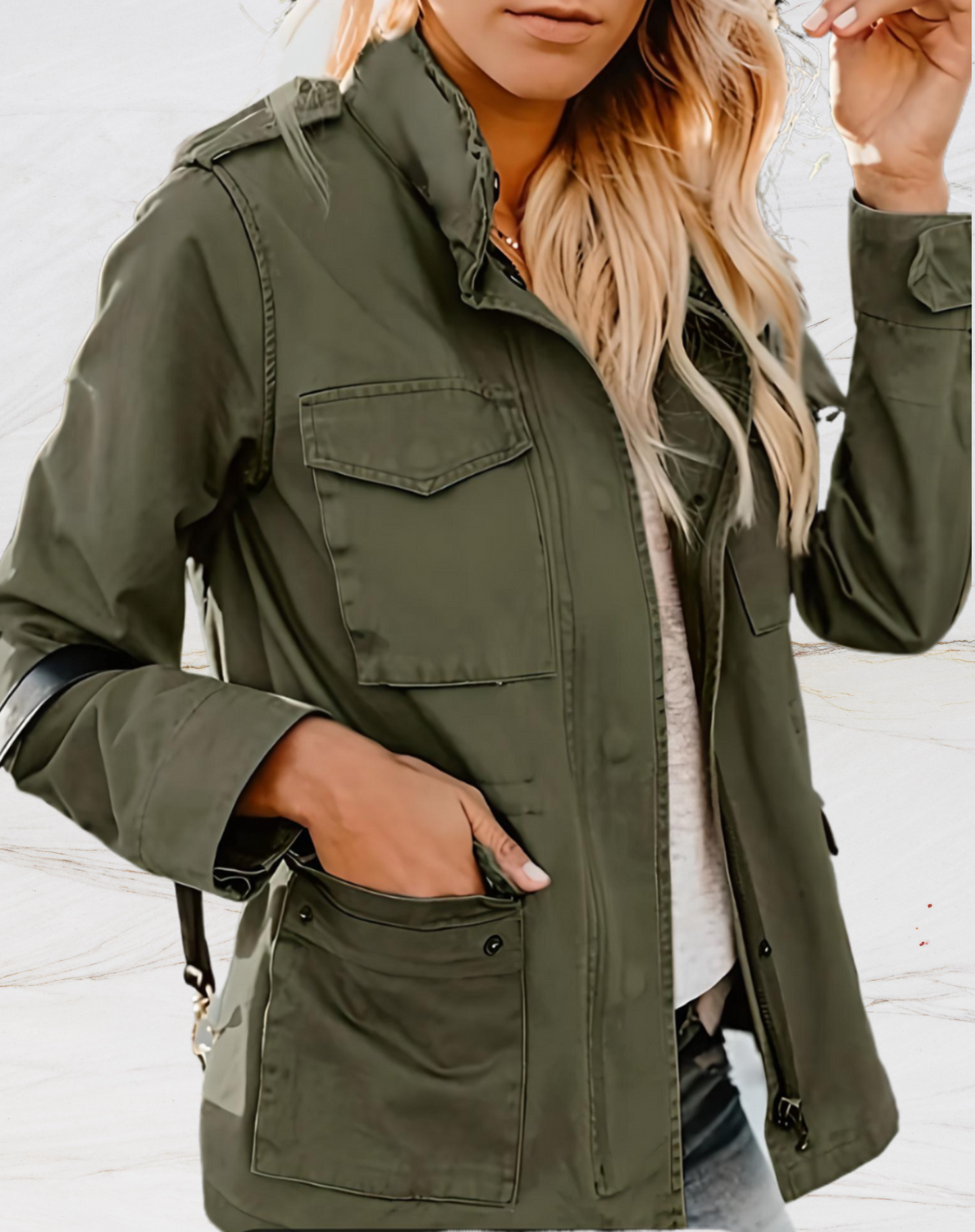 Practical Women's Water Resistant Zip Up Jacket - VogeLuxe