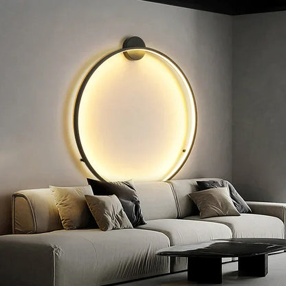 Simple Round Wall Lamp With Bright White Glow