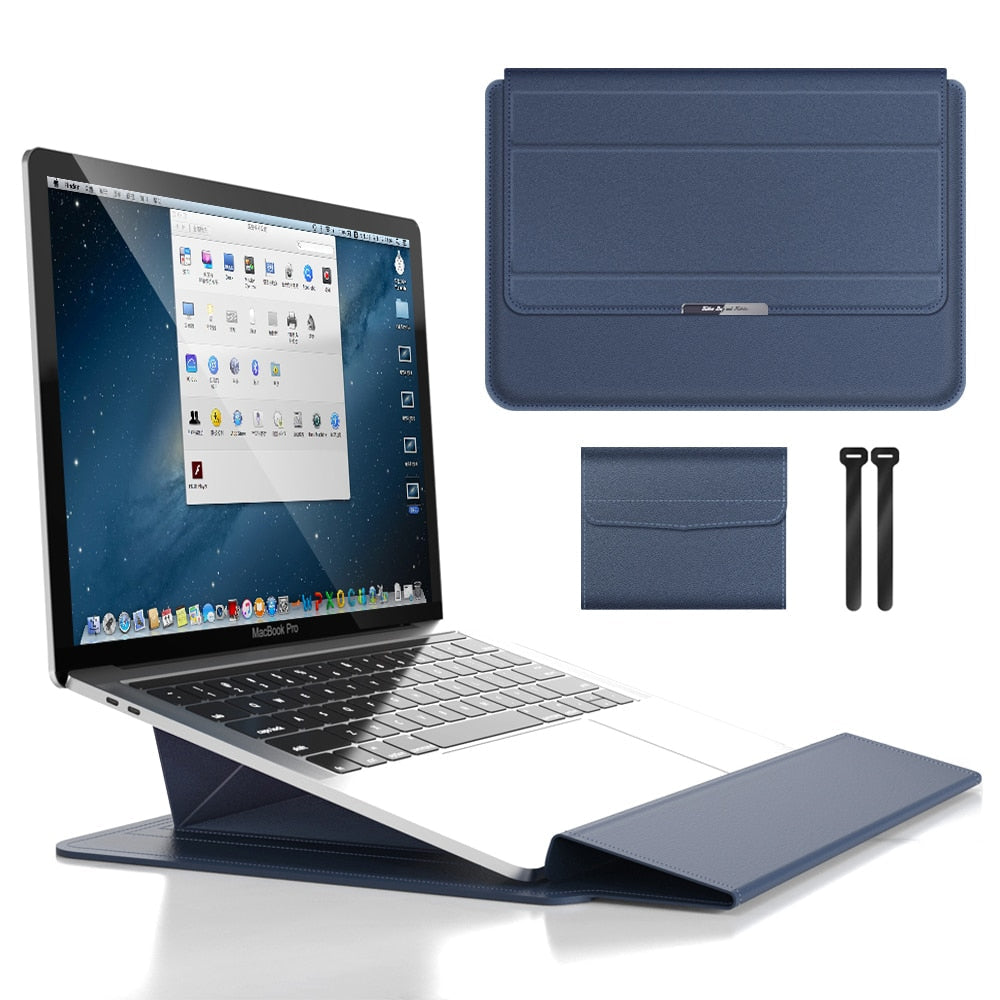 Portable Laptop Case with Faux Leather Exterior
