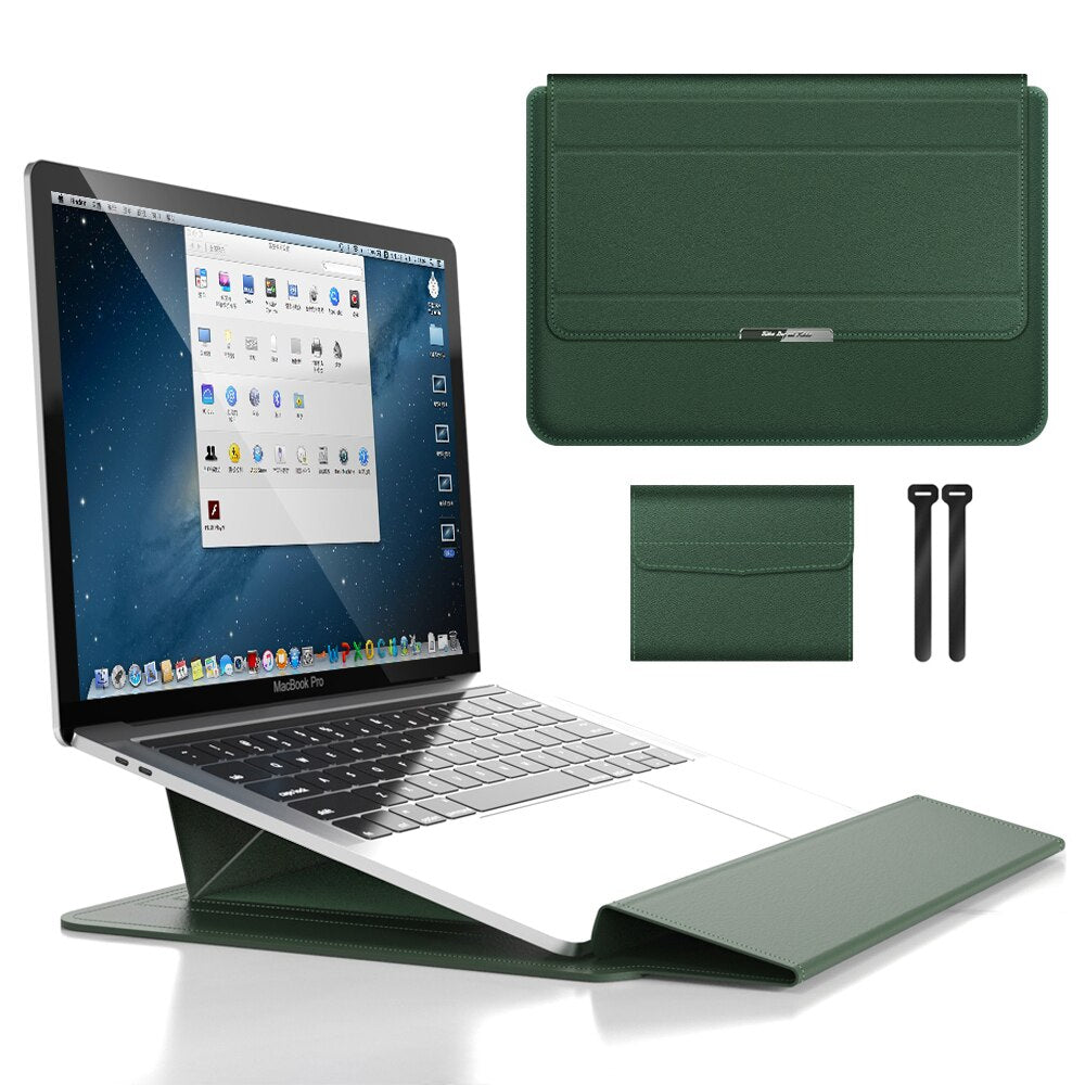 Portable Laptop Case with Faux Leather Exterior