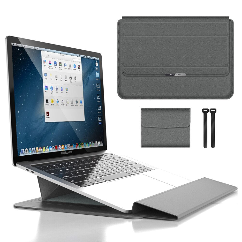 Portable Laptop Case with Faux Leather Exterior