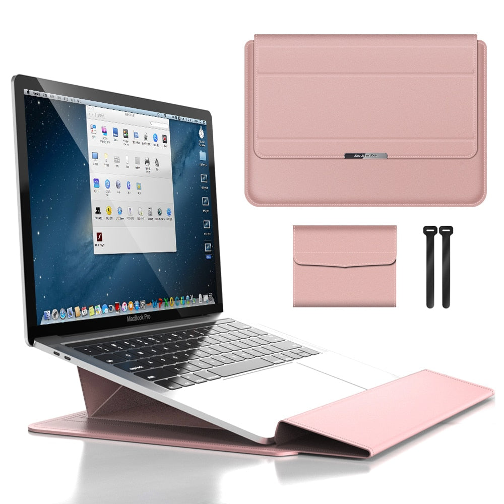 Portable Laptop Case with Faux Leather Exterior