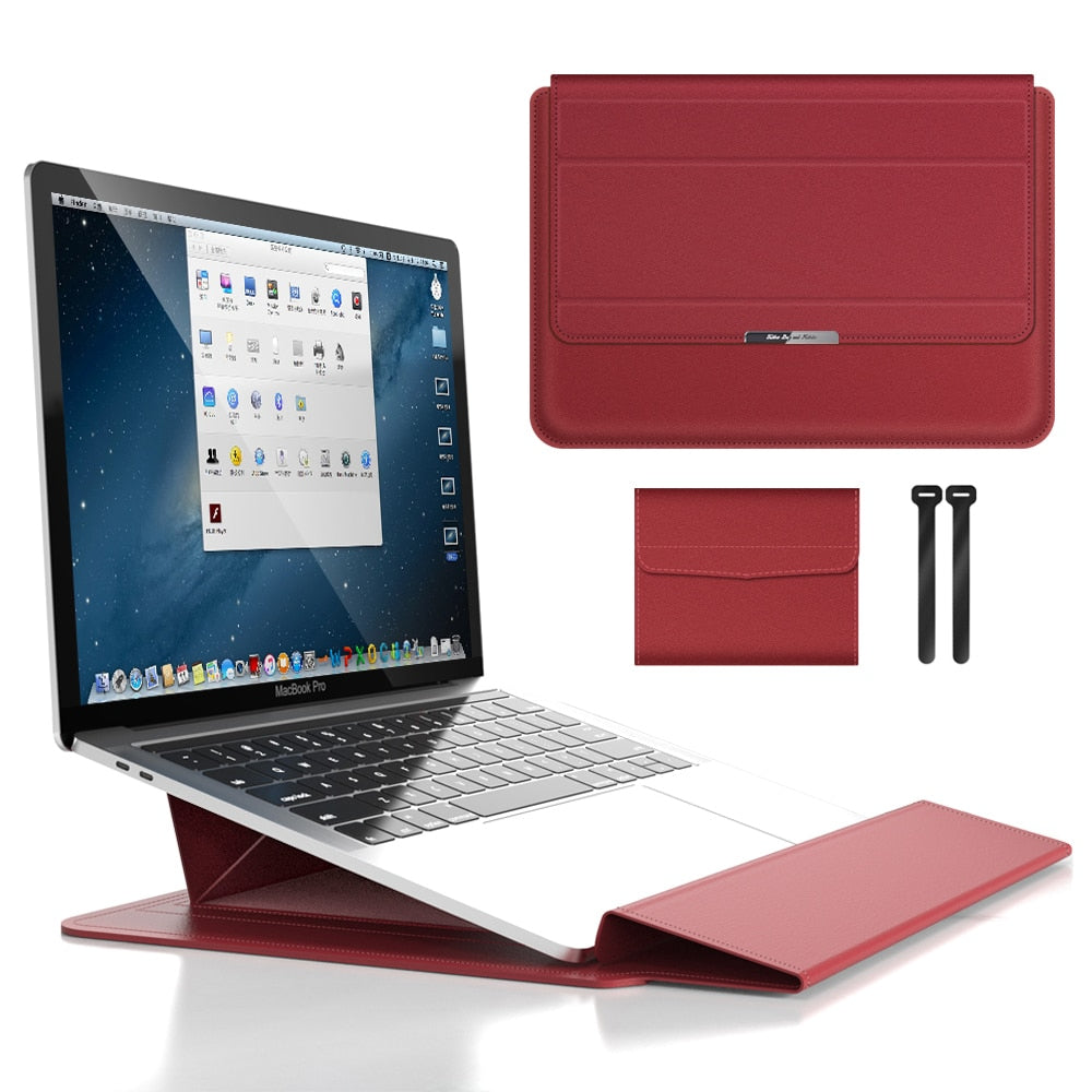 Portable Laptop Case with Faux Leather Exterior