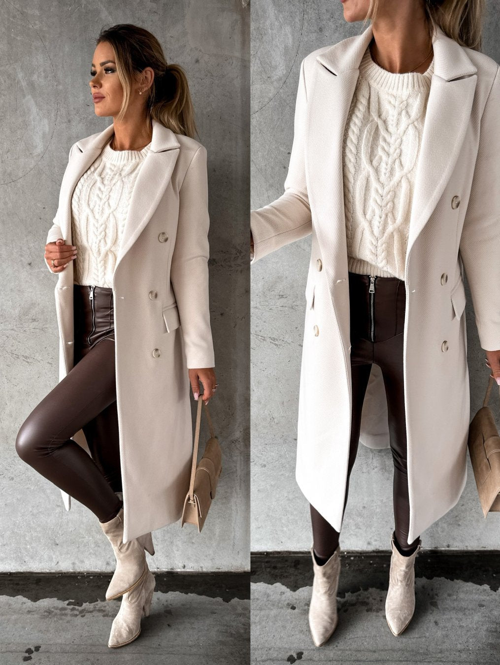 Women's Classic Warm Winter Coat - VogeLuxe