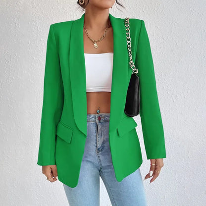 Stylish Fit Open Front Women's Blazer with Pockets