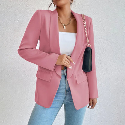 Stylish Fit Open Front Women's Blazer with Pockets