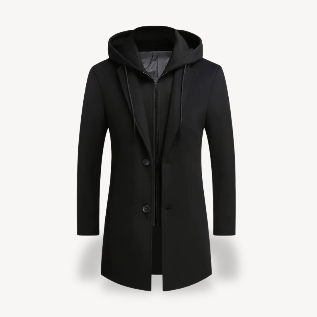 VogeLuxe | Men’s Hybrid Overcoat with Hood