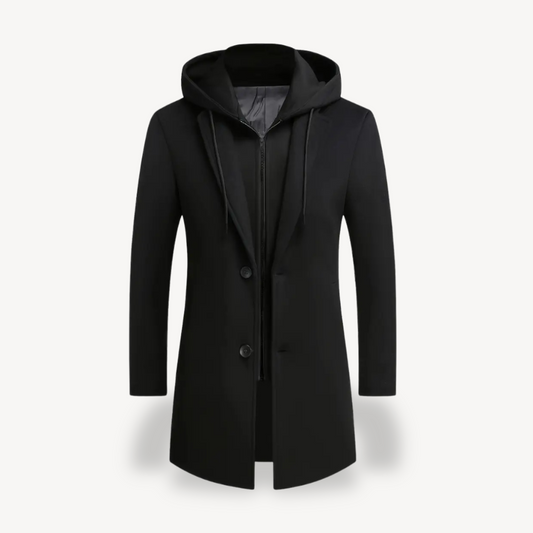 VogeLuxe | Men’s Hybrid Overcoat with Hood