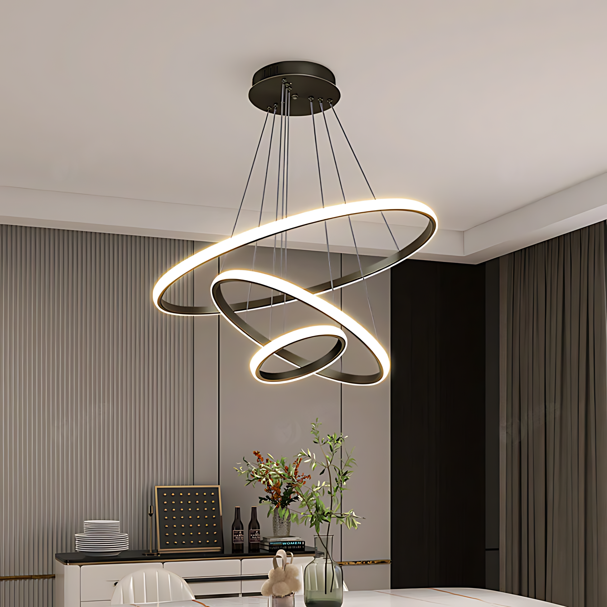 Stylish Spiral LED Pendant Ceiling Light Fixture - VogeLuxe