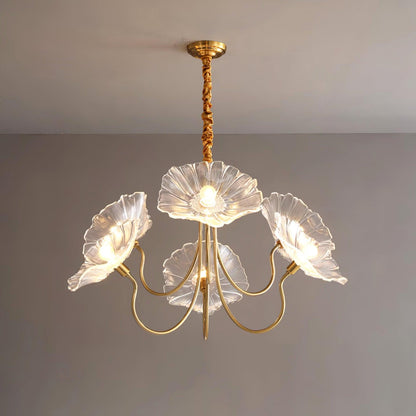 Elegant Glass Floral Pendant Light Fixture