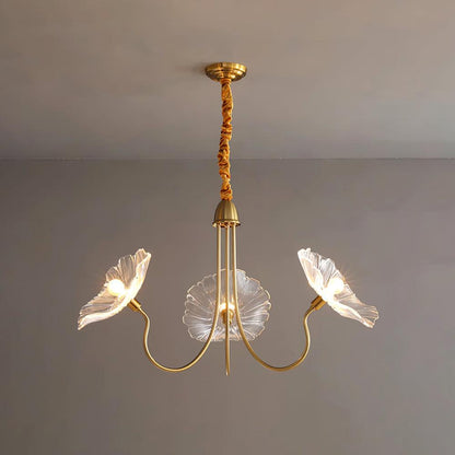 Elegant Glass Floral Pendant Light Fixture