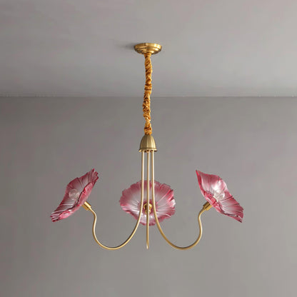 Elegant Glass Floral Pendant Light Fixture