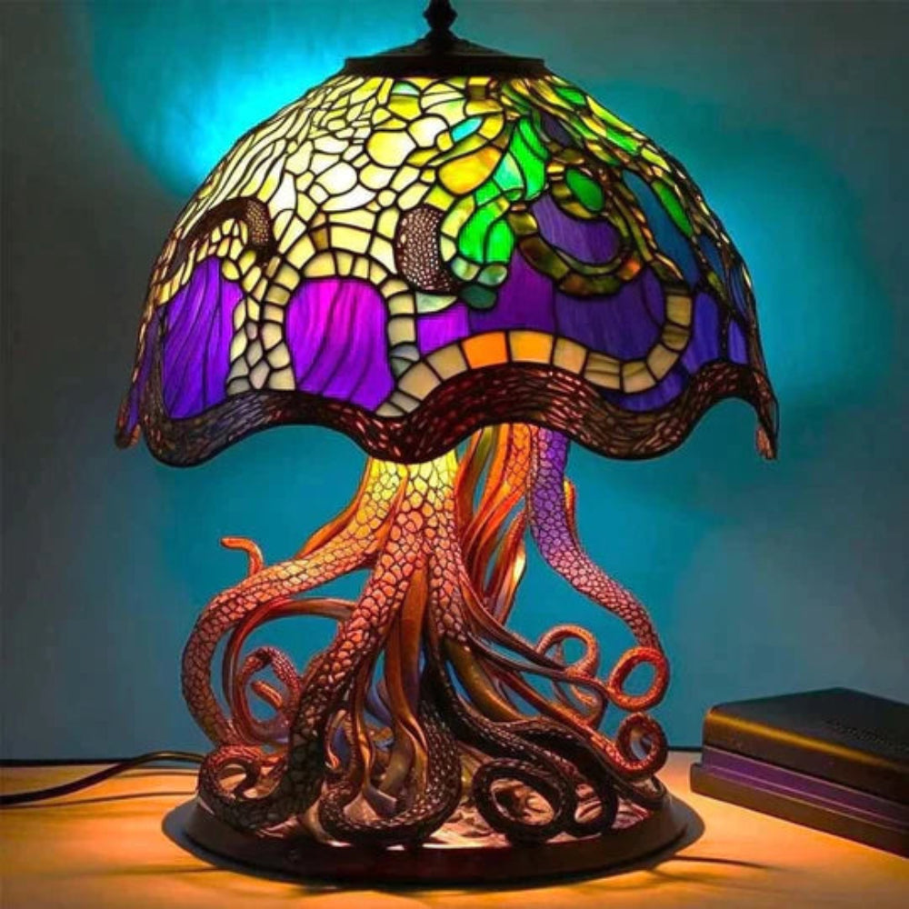 Elegant Glass LED Mushroom Table Light Decor Accent