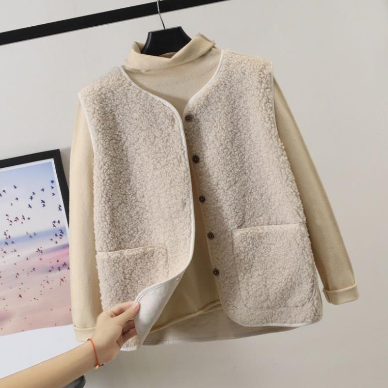 Ladies Relaxed Fit Open Front Vest
