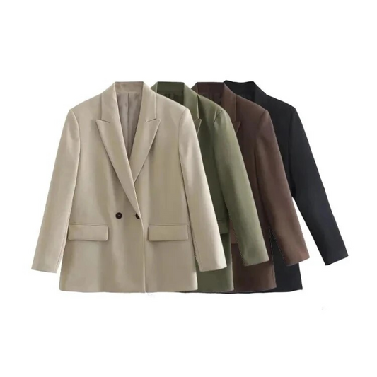 Classic Fit Two Button Blazer - VogeLuxe