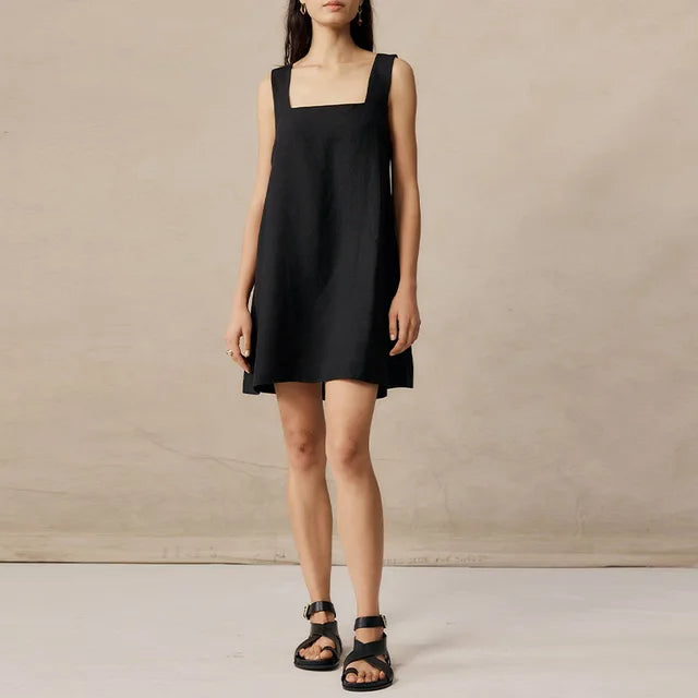 Sunny Sleeveless Backless Mini Summer Dress - BritishElegance