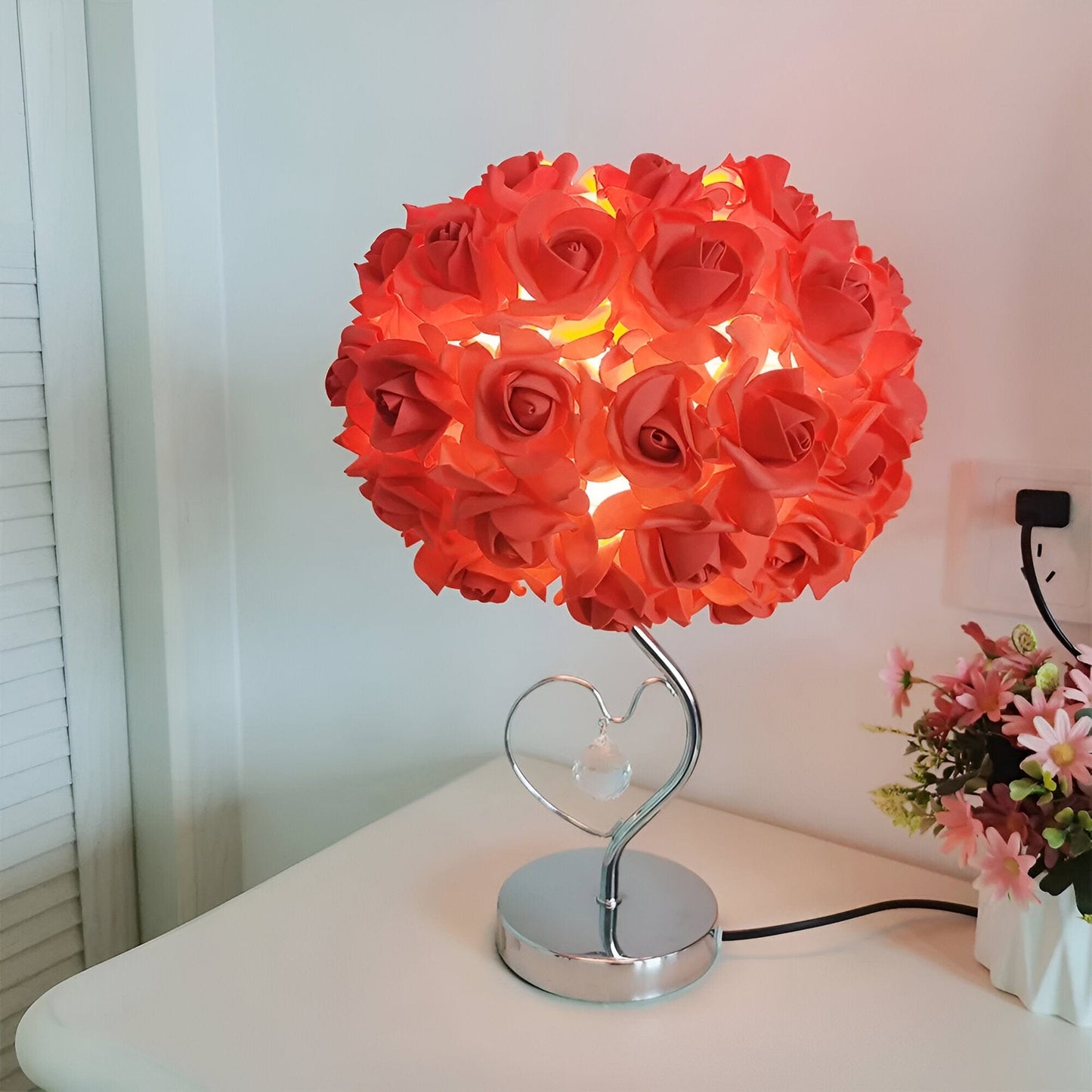Floral Glow Plug in Night Light for Bedroom