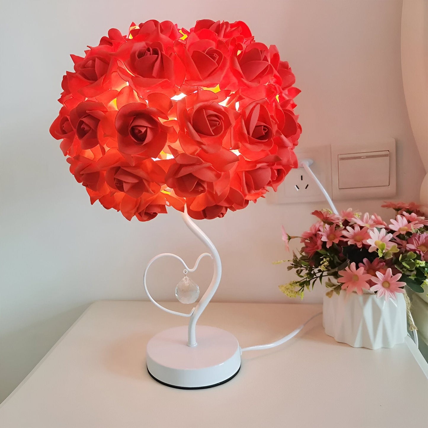 Floral Glow Plug in Night Light for Bedroom