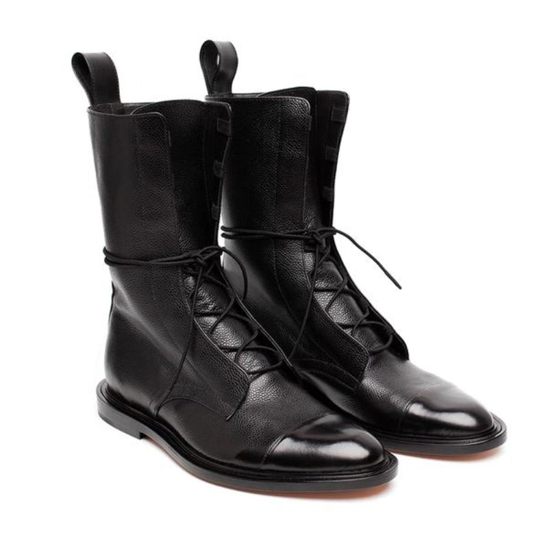 Ladies Comfortable Faux Leather Winter Boots - BritishElegance