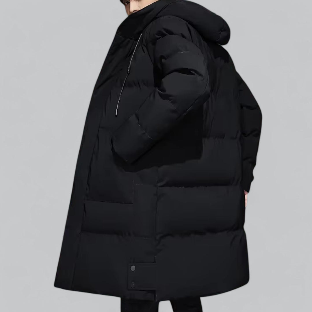 VogeLuxe | Men’s Long Insulated Hooded Puffer Coat