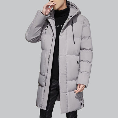 VogeLuxe | Men’s Long Insulated Hooded Puffer Coat