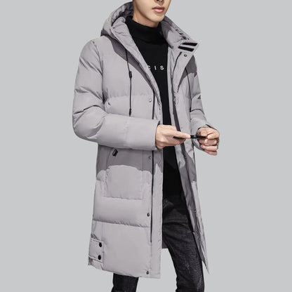 VogeLuxe | Men’s Long Insulated Hooded Puffer Coat