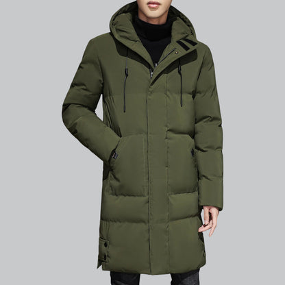 VogeLuxe | Men’s Long Insulated Hooded Puffer Coat