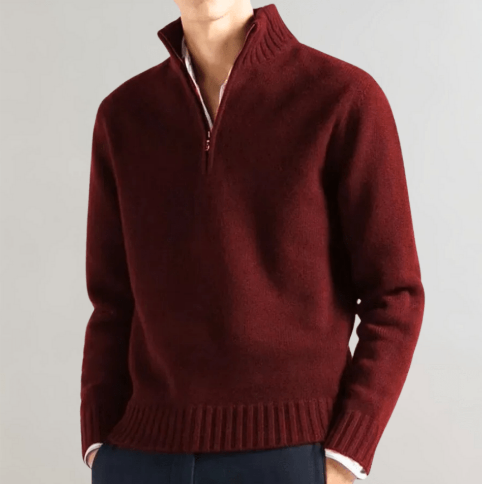 Nico Men’s Half Zip Sweater – Elegant Casual Knit Pullover for Comfort and Style 4